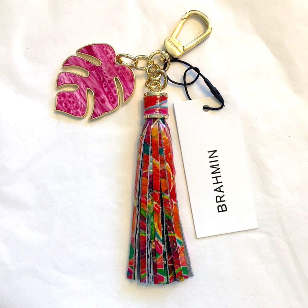Brahmin Palm Leaf Utopia Tassel NWT